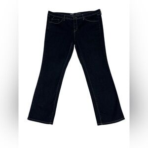 Mossimo Womens Dark Denim Mid Rise Straight - Super Stretch Jeans - Size 16R 33W